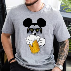 Mickey Beer Minnie Wine Front And Back Epcot Drinking Around The World Shirt Drinking Around The World Checklist Disney Couple Shirts Unique revetee 4