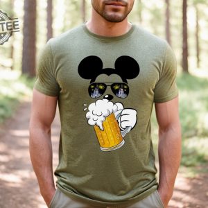 Mickey Beer Minnie Wine Front And Back Epcot Drinking Around The World Shirt Drinking Around The World Checklist Disney Couple Shirts Unique revetee 5