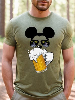 Mickey Beer Minnie Wine Front And Back Epcot Drinking Around The World Shirt Drinking Around The World Checklist Disney Couple Shirts Unique revetee 5