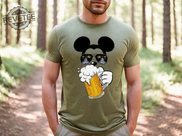 Mickey Beer Minnie Wine Front And Back Epcot Drinking Around The World Shirt Drinking Around The World Checklist Disney Couple Shirts Unique revetee 5