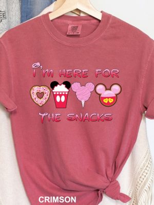 Disney Mickey And Minnie Here For Snacks Shirt Family Disney Tee Graphic Tee Gift Shirt Disney Trip Shirt Unique revetee 2