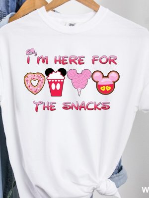 Disney Mickey And Minnie Here For Snacks Shirt Family Disney Tee Graphic Tee Gift Shirt Disney Trip Shirt Unique revetee 3