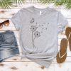 Dandelion Shirt Wild Flower Shirt Dandelion And Butterfly Shirt Inspirational Shirt Dandelion Gift Unique revetee 1