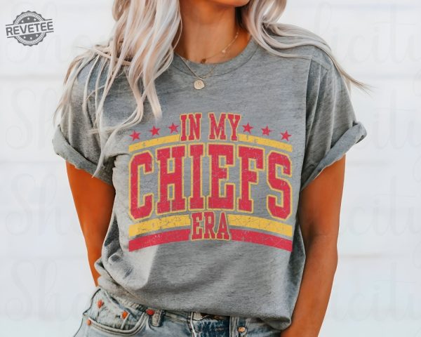 Taylors Boyfriend Shirt In My Chiefs Era Shirt Chiefs Fan Tee Kansas City Fan Shirt Football Team Shirt Go Taylors Boyfriend Unique revetee 1