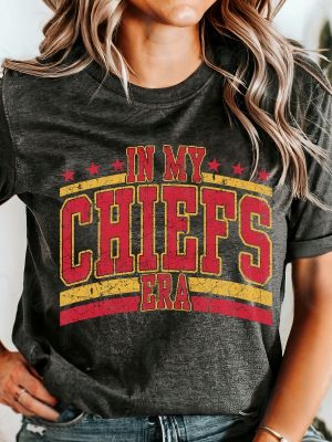 Taylors Boyfriend Shirt In My Chiefs Era Shirt Chiefs Fan Tee Kansas City Fan Shirt Football Team Shirt Go Taylors Boyfriend Unique revetee 3