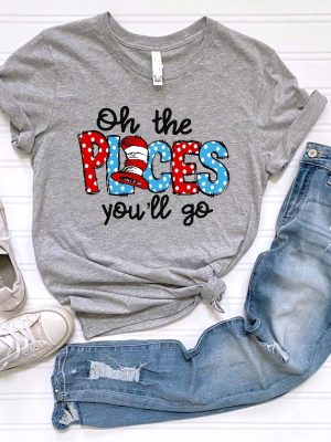 On The Places You Will Go Shirt Teaching Shirt Dr Suess Book Shirt Dr Suess Shirt Literacy Weekshirt Dr Suess Day Kids Shirt Unique revetee 3