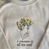 I Remember It All Too Well Embroidered Sweatshirt All Too Well Embroidered Sweatshirt Eras Tour Shirt Swift Gift Unique revetee 1