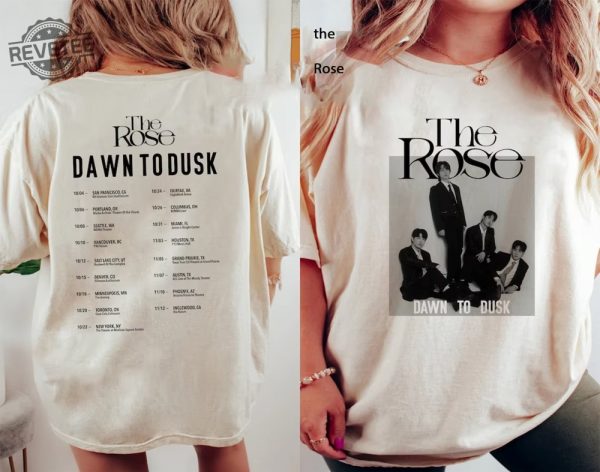 The Rose Kpop Shirt The Rose 2023 Dawn To Dusk Us And Canada Tour Shirt The Rose Kpop Band Shirt Kpop Indie Rock Dual Rock Album Unique revetee 1