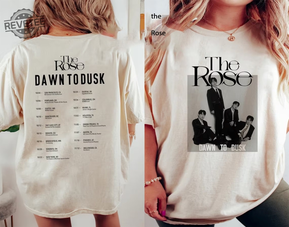 The Rose Kpop Shirt The Rose 2023 Dawn To Dusk Us And Canada Tour Shirt The Rose Kpop Band Shirt Kpop Indie Rock Dual Rock Album Unique