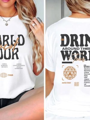 Disney Epcot World Tour Shirt Drink Around The World Shirt Disney Group Trip Shirt Retro Disneyland Epcot Shirt Epcot Disneyworld Shirt Unique revetee 2