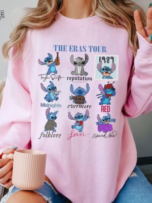 Stitch Eras Tour Sweatshirt Stitch Midnights Sweatshirt Stitch Eras Tour Shirt Disneyland Stitch Shirt Family Vacation Shirt Unique revetee 2