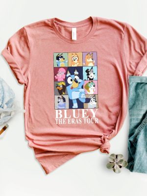 Bluey Eras Tour Shirt Bluey Family Shirt Bluey Cartoon Shirts Bluey Birthday Party Shirt Bluey Heeler Tee Eras Tour Bluey Gift For Her Unique revetee 3