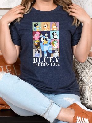 Bluey Eras Tour Shirt Bluey Family Shirt Bluey Cartoon Shirts Bluey Birthday Party Shirt Bluey Heeler Tee Eras Tour Bluey Gift For Her Unique revetee 5