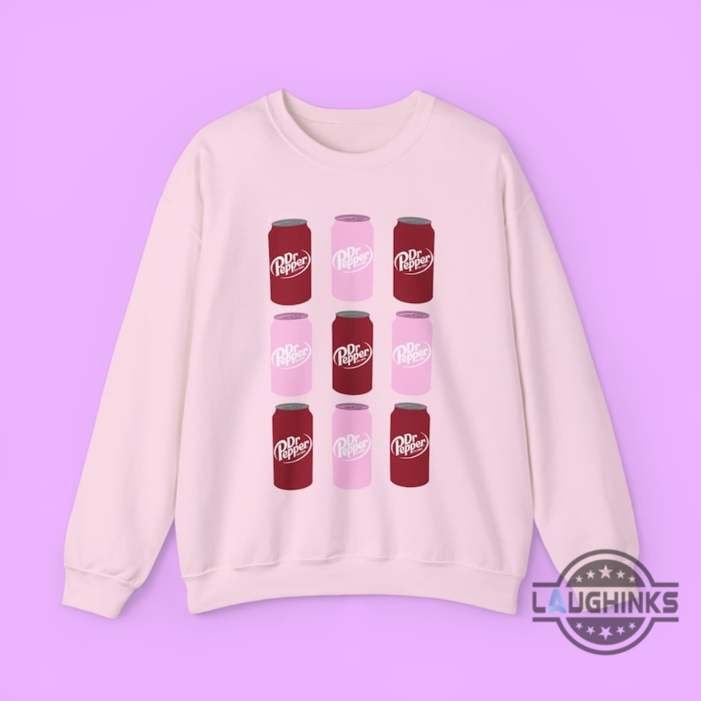 Dr Pepper Hoodie Tshirt Sweatshirt Mens Womens Maroon And Pink Dr Pepper Cans Tee Vintage Dr Pepper Collection Shirts Gift For Diet Coke Lovers