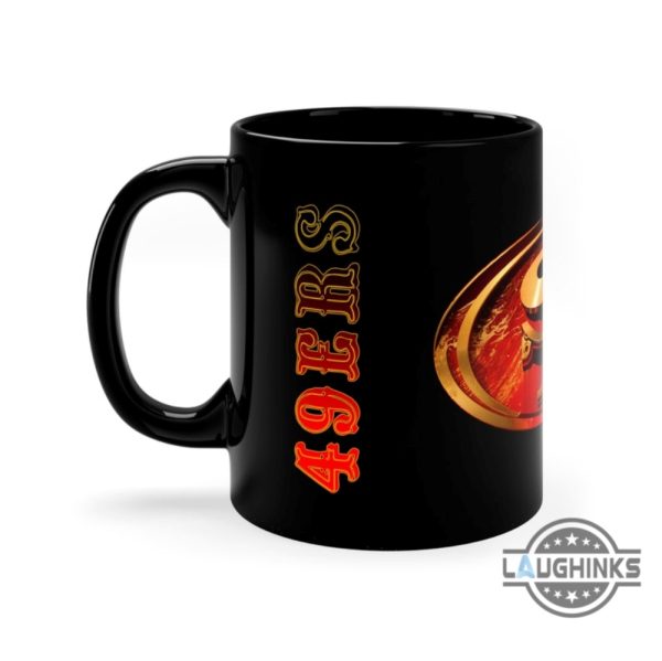 san francisco coffee mug 15oz 11oz personalized san francisco 49ers football team logo black white ceramic mug custom name niners accent mugs laughinks 3