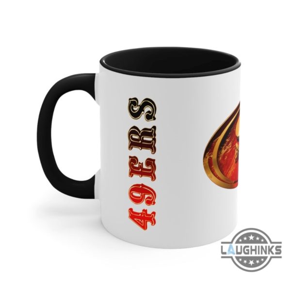 san francisco coffee mug 15oz 11oz personalized san francisco 49ers football team logo black white ceramic mug custom name niners accent mugs laughinks 6