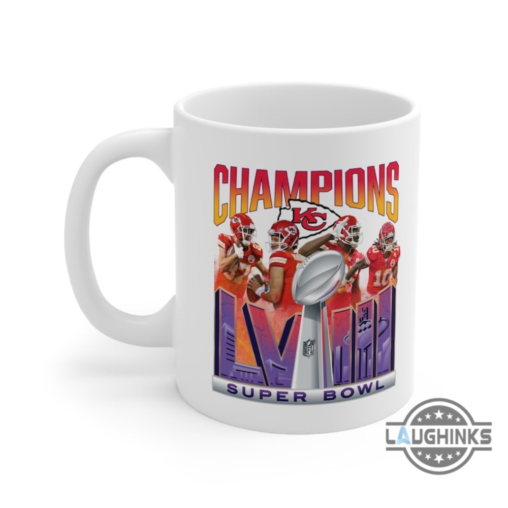 Super Bowl Lviii Coffee Mug 11Oz 15Oz Kansas City Chiefs Superbowl Champions Ceramic Mugs Football Champs Kc Chiefs Fan Gift Travis Kelce Patrick Mahomes
