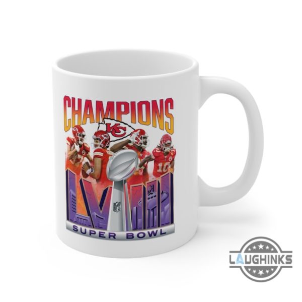 super bowl lviii coffee mug 11oz 15oz kansas city chiefs superbowl champions ceramic mugs football champs kc chiefs fan gift travis kelce patrick mahomes laughinks 2