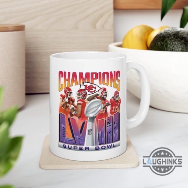 super bowl lviii coffee mug 11oz 15oz kansas city chiefs superbowl champions ceramic mugs football champs kc chiefs fan gift travis kelce patrick mahomes laughinks 4