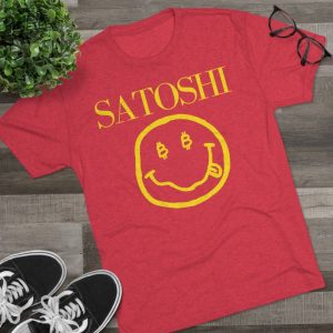 Satoshi Tribute Bitcoin Shirt Unisex Tri Blend Cryptocurrency Tee Unique revetee 2