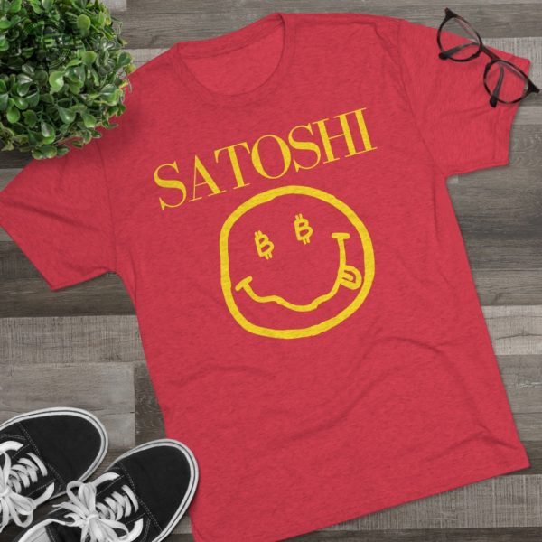 Satoshi Tribute Bitcoin Shirt Unisex Tri Blend Cryptocurrency Tee Unique revetee 2