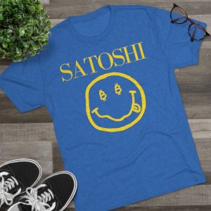 Satoshi Tribute Bitcoin Shirt Unisex Tri Blend Cryptocurrency Tee Unique revetee 4