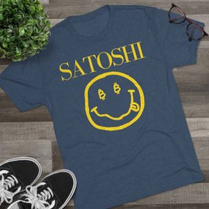 Satoshi Tribute Bitcoin Shirt Unisex Tri Blend Cryptocurrency Tee Unique revetee 5