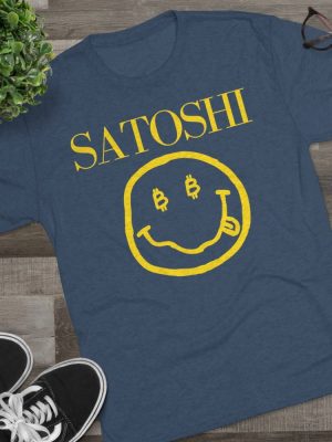 Satoshi Tribute Bitcoin Shirt Unisex Tri Blend Cryptocurrency Tee Unique revetee 5