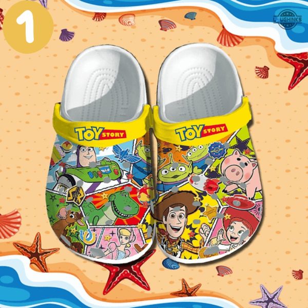 toy story crocs 2024 disney pixar cartoon toy story crocs clog shoes woody jessie buzz lightyear bullseye alien mr mrs potato movie characters slippers laughinks 1