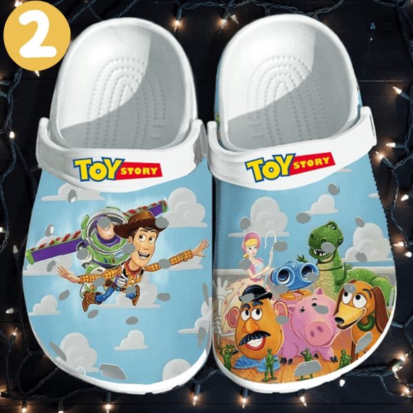 toy story crocs 2024 disney pixar cartoon toy story crocs clog shoes woody jessie buzz lightyear bullseye alien mr mrs potato movie characters slippers laughinks 2