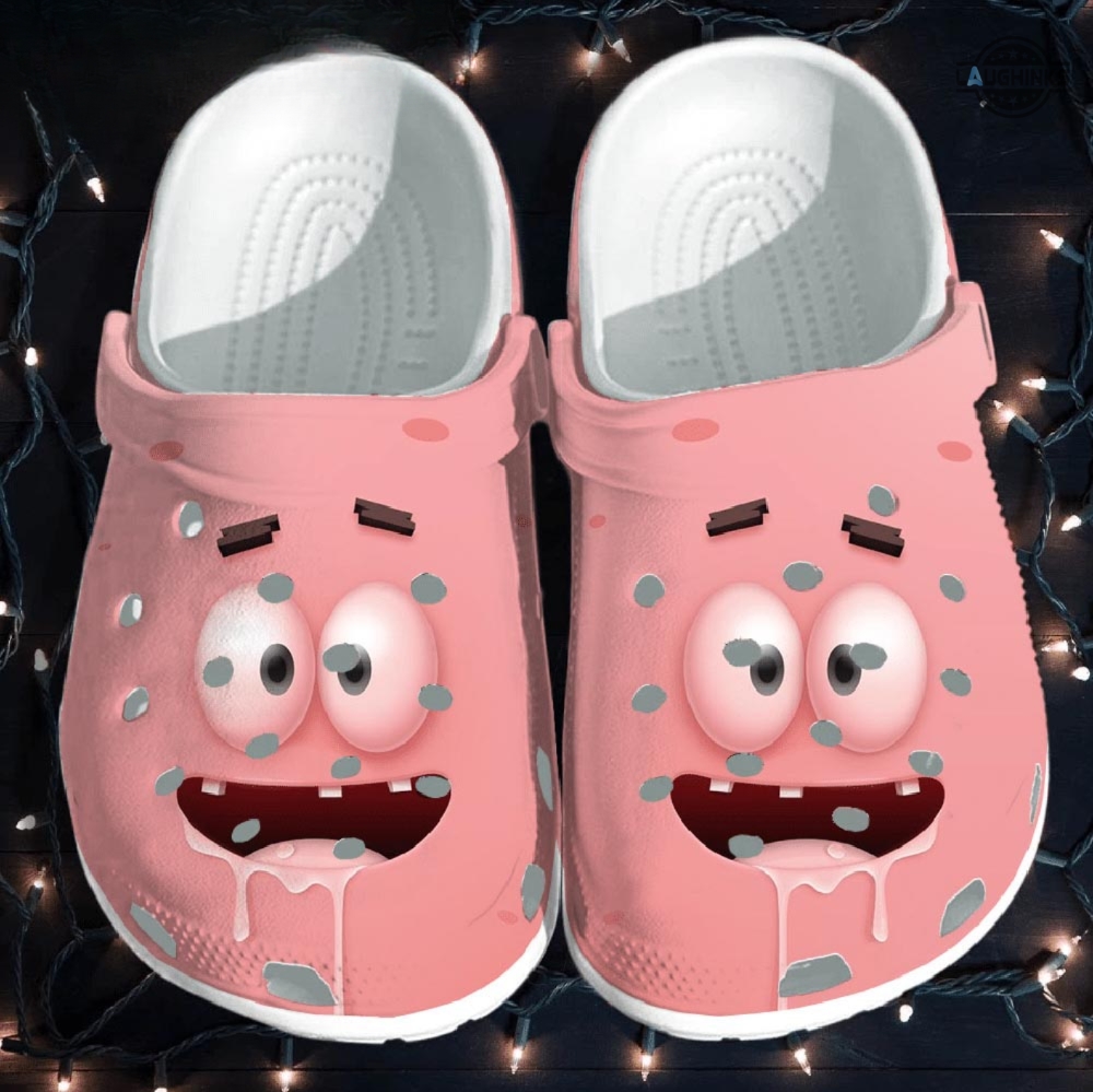 Patrick Star Crocs Elite Spongebob Squarepants Patrick Water Shoes Crocs Crocband Clogs Slippers For Men Women Funny Face Patrick Star Salivate Crocs