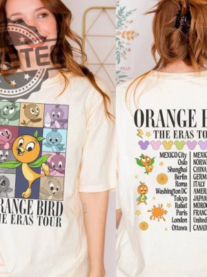 Orange Bird Epcot World Tour Shirt Orange Bird The Eras Tour Shirt Epcot Flowers And Garden Shirt Figment Dragon Disneyland Eras Tour Tee Unique revetee 2