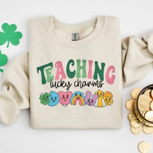 Teaching Lucky Charms Sweatshirt Lucky Teacher Sweatshirt Saint Patricks Day Teacher Sweatshirt Teachers Lucky Charms Sweatshirt Gifts Unique revetee 3