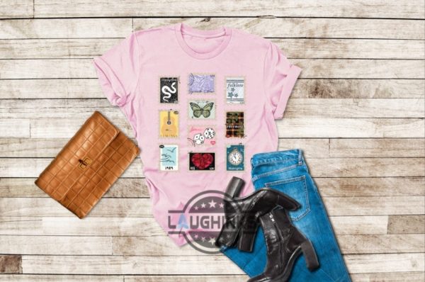 album stamps shirt taylors album t shirt the eras tour shirt swiftie lover folklore t shirt midnights concert shirt gift for husband tshirt sweatshirt hoodie laughinks 1 3