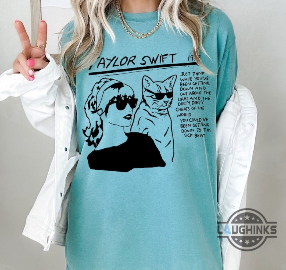 Cute Swiftie With Cat Shirt Taylor 1989 Shirt Taylor Swift 1989 Shirt Cat Eras Tour Shirt Taylor Swift 1989 Albums Shirt Tshirt Sweatshirt Hoodie