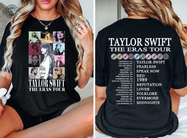 Two Sided The Eras Tour Concert Shirt Taylor Swift Shirt Custom Text Shirt Ts Merch Shirt Eras Tour Concert Shirt Swiftie Shirt Unique revetee 3