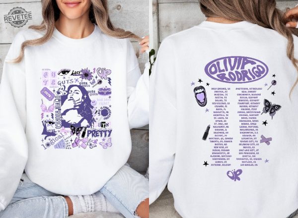 Olivia Guts Tour Shirt Guts Tour 2024 Sweatshirt Shirt 2024 Concert Shirt Guts Tee Olivia Bad Idea Right Shirt Sour Tour Merch Songs Unique revetee 6