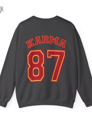 Karma 87 Taylor Swift And Travis Kelce Inspired Unisex Sweatshirt Swiftie Merch Casual Football Sweatshirt Unique revetee 5