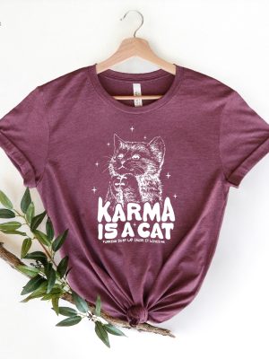 Karma Is A Cat Inspired Outfit Sweatshirt Karma Sweatshirt In My Cat Era Shirt Cat Mom Shirt Karma Is A Cat Unisex Sweatshirt Unique revetee 3