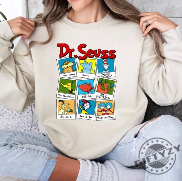 Read Across America Cartoon Characters Shirt Dr Suess Tshirt Reading Day Sweatshirt Dr Suess Birthday Party Hoodie Dr Suess Day Shirt giftyzy 3