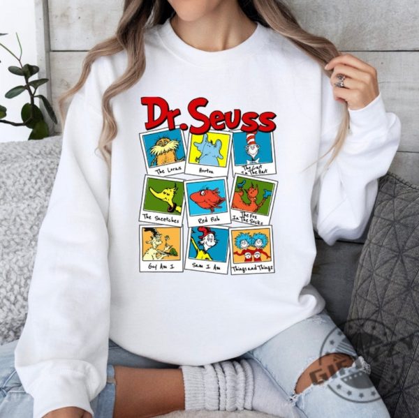 Read Across America Cartoon Characters Shirt Dr Suess Tshirt Reading Day Sweatshirt Dr Suess Birthday Party Hoodie Dr Suess Day Shirt giftyzy 4