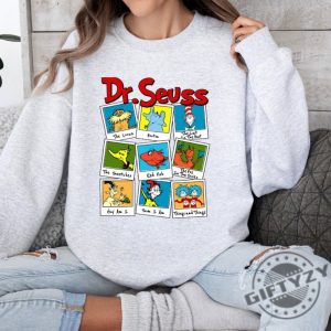 Read Across America Cartoon Characters Shirt Dr Suess Tshirt Reading Day Sweatshirt Dr Suess Birthday Party Hoodie Dr Suess Day Shirt giftyzy 5