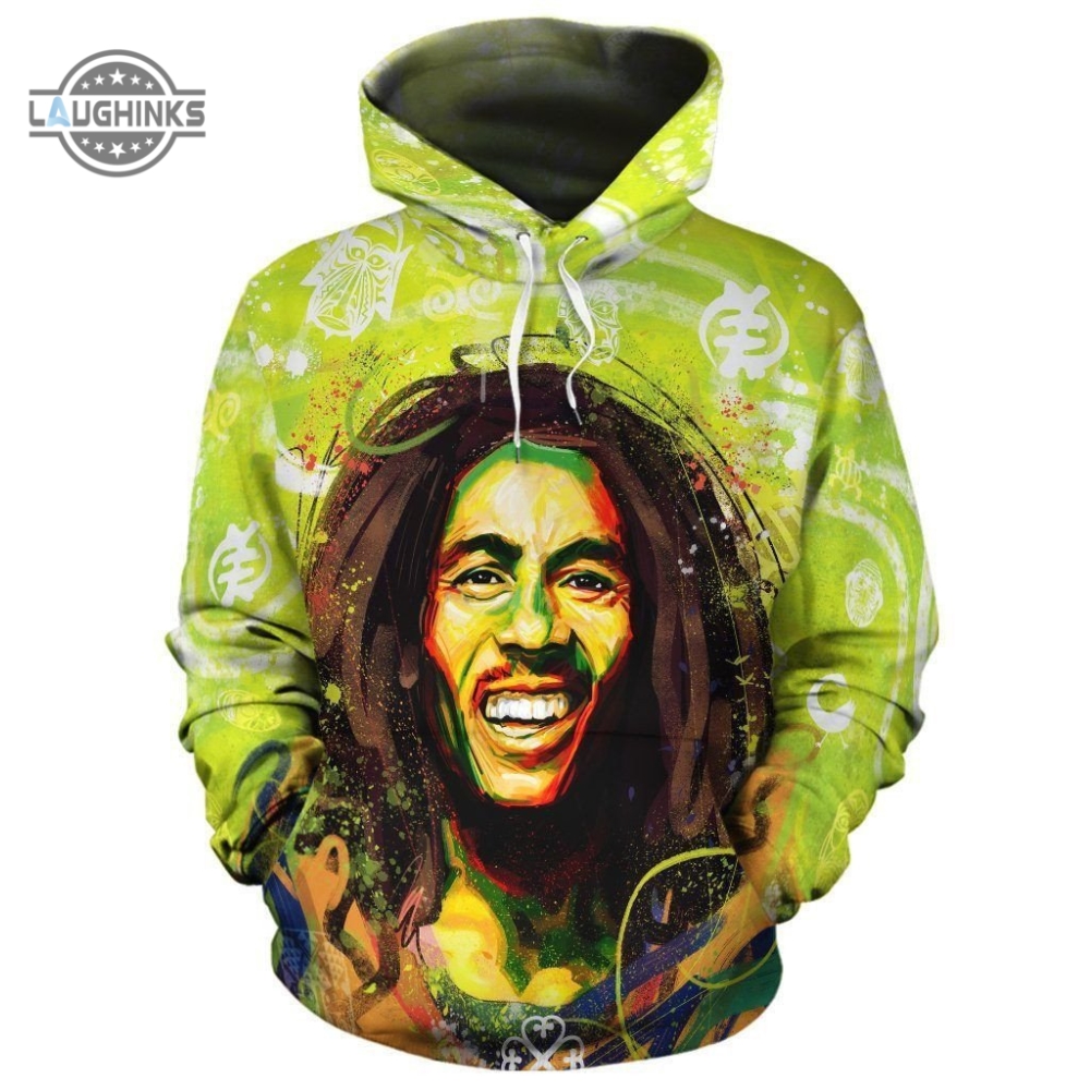 hoodie bob marley hoodie one love tshirt sweatshirt hoodie gift for jamaican reggae music fans laughinks 1 4