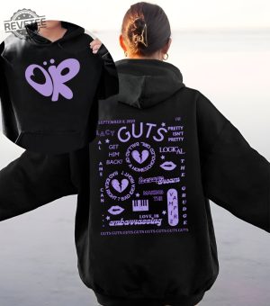 Olivia Guts Tour Track List Aesthetic Sweatshirt Olivia Rodrigo Guts Shirt Album Tracklist Tee Olivia Rodrigo Merch Guts Tour Olivia Rodrigo revetee 2