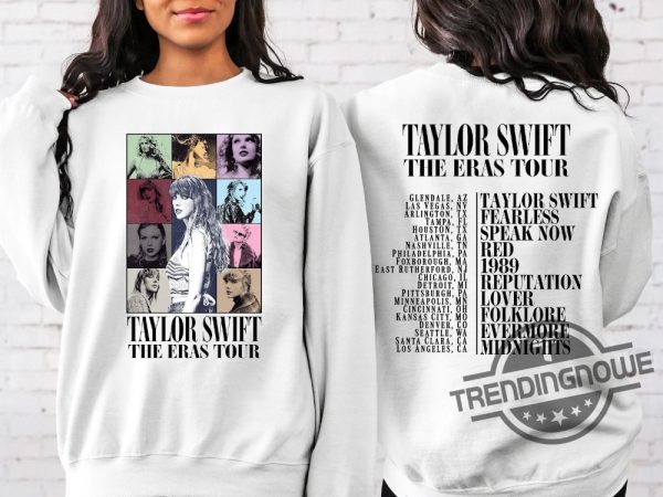 Two Sided The Eras Tour Concert Sweatshirt Taylor Swift Sweatshirt Taylor Swift Merch Shirt Taylors Version T Shirt Swiftie Shirt trendingnowe 2