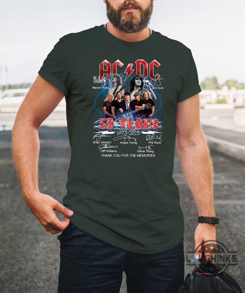 acdc t shirt sweatshirt hoodie mens womens ac dc band 50th anniversary 1973 2023 signature tshirtrock and roll music gift for fans acdc tour tee shirts laughinks 1