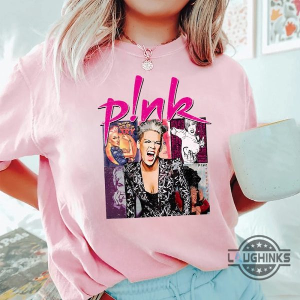 pink t shirt sweatshirt hoodie mens womens retro pnk singer tshirt music tour 2024 tee summer carnival concert shirts gift for fans pink art collection merchandise laughinks 1