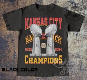 Kansas City Back2back Champions Football Shirt Vintage Distressed Style Kansas City Football Tshirt Sunday Football Hoodie Unisex Sweatshirt Trendy Shirt giftyzy 2