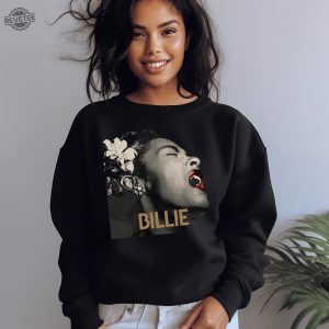 Billie Holiday Sweatshirt Vintage Retro Jazz Singer Lady Day Sweater Concert Jazz Music Swing Musician Crewneck Classic Soul Blues Apparel Unique revetee 3