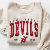 Vintage Style New Jersey Sweatshirt New Jersey Devils Crewneck New Jersey Sweatshirt Hockey Fan Gifts Hockey Sweatshirt Unique revetee 1